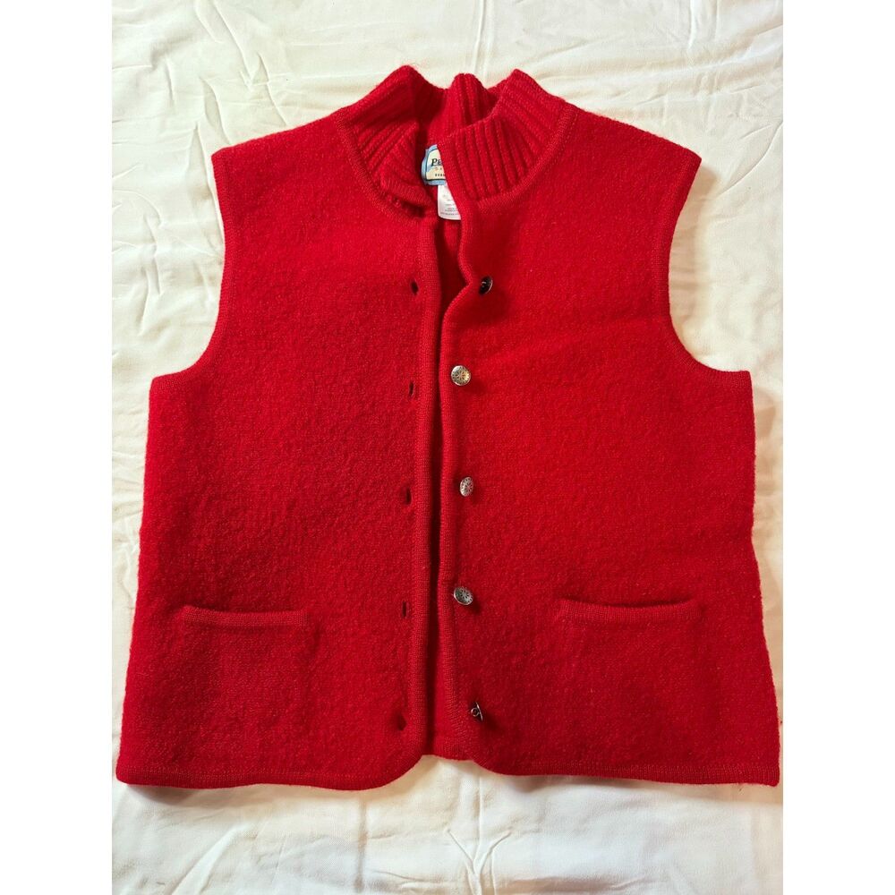 Vintage Red Pendleton  Wool Vest Size Small